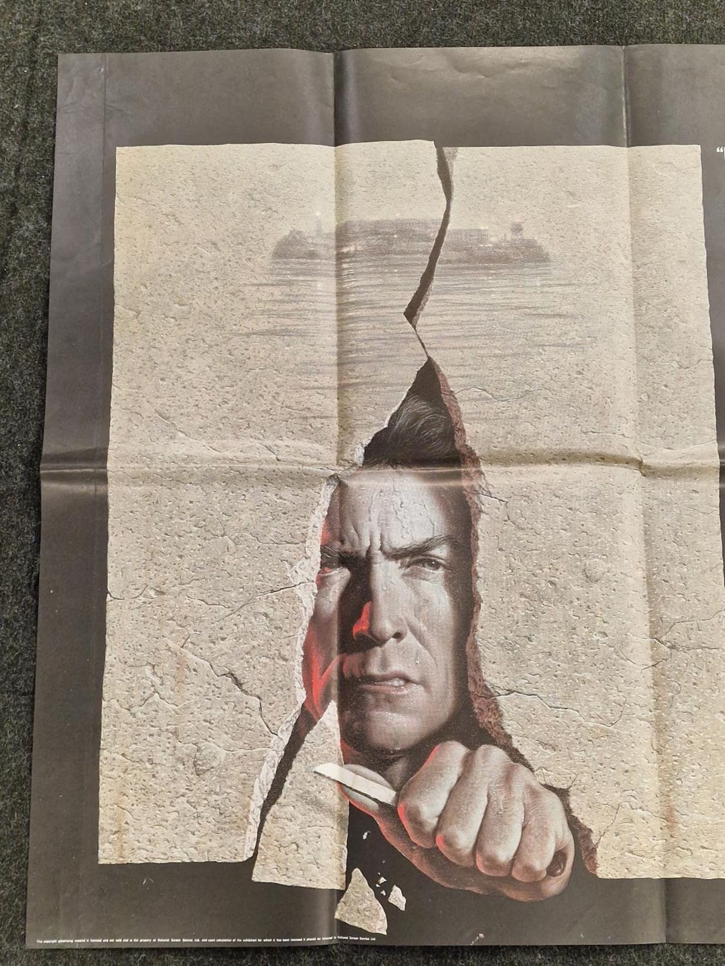 "Escape From Alcatraz" original vintage folded quad film poster 1979 starring Clint Eastwood 40" - Image 2 of 5