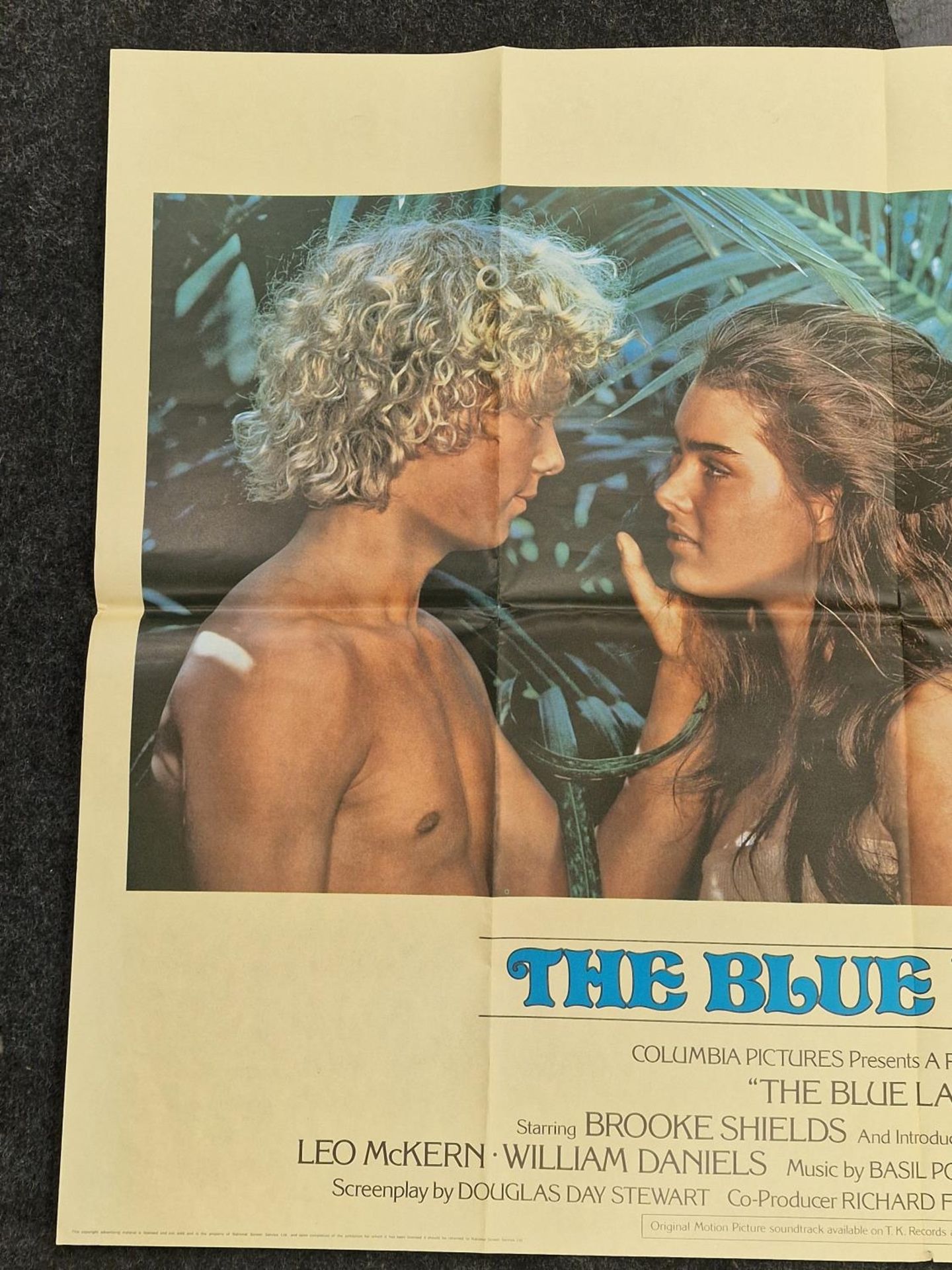 "The Blue Lagoon" original vintage folded quad film poster 1980 starring Brooke Shields and - Image 2 of 5
