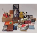 Mixed collectables to include large quantity of playing cards, vintage toys and other curios.