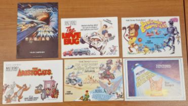 Collection of vintage Walt Disney promotional film ephemera to include small posters and booklets