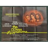 "The China Syndrome" original vintage folded quad film poster 1979 starring Jack Lemon, Jane Fonda