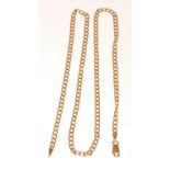 9ct gold flat link neck chain with lobster claw catch 46cm long 3.5g