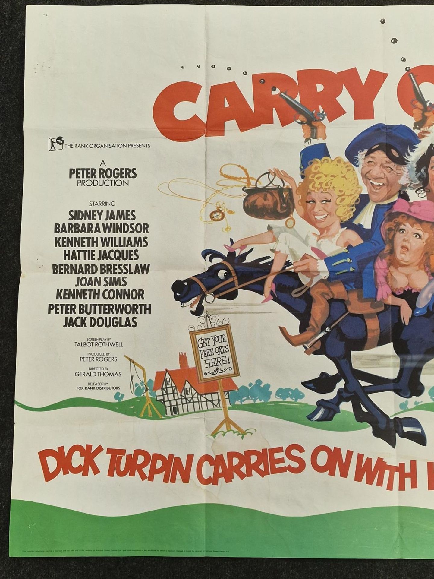 "Carry On Dick" original vintage folded quad film poster 1974 starring Sidney James, Barbara - Image 2 of 5