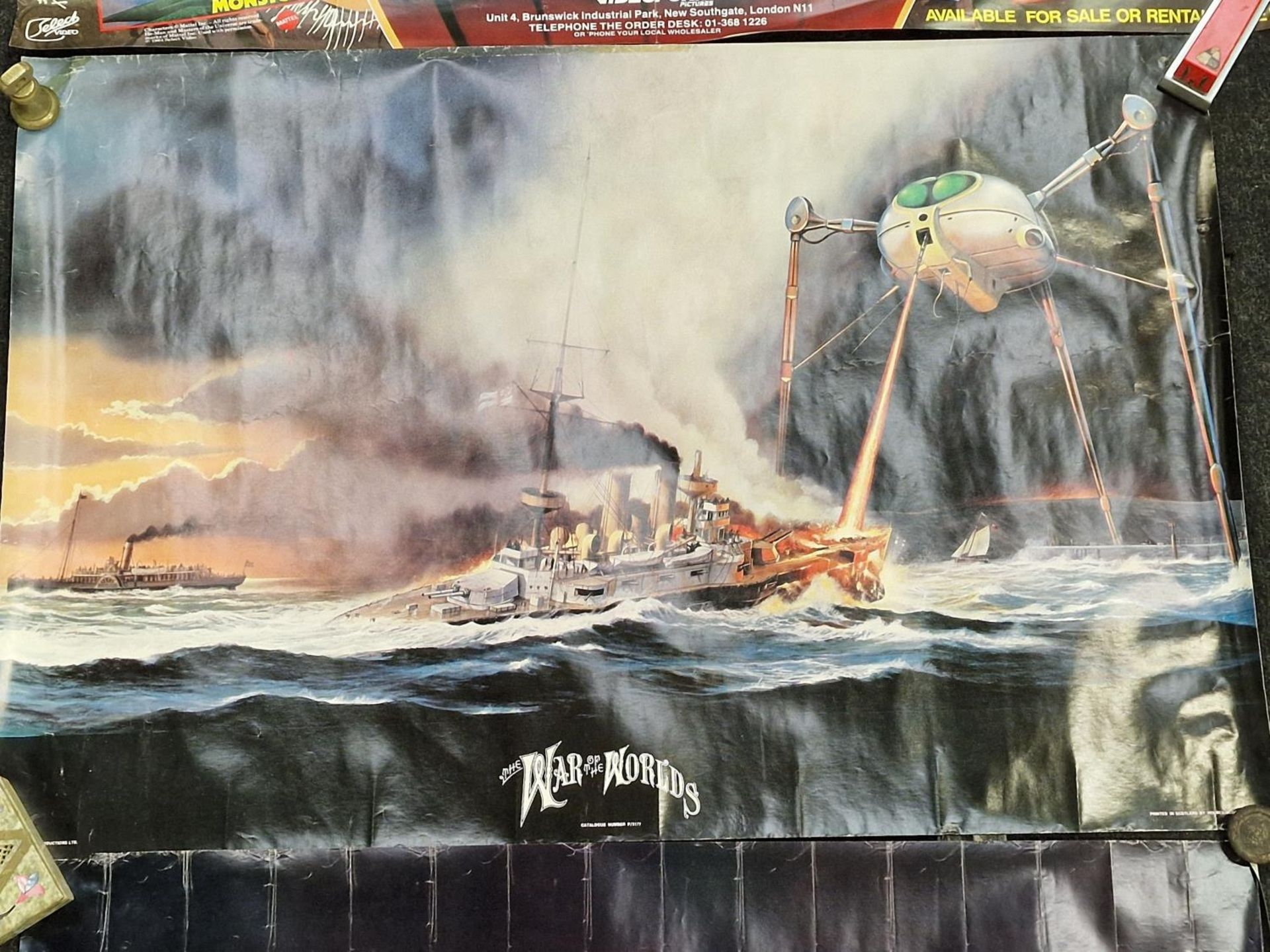 Three vintage rolled wall posters to include: He-Man and the Masters, War of the Worlds and the - Image 3 of 4