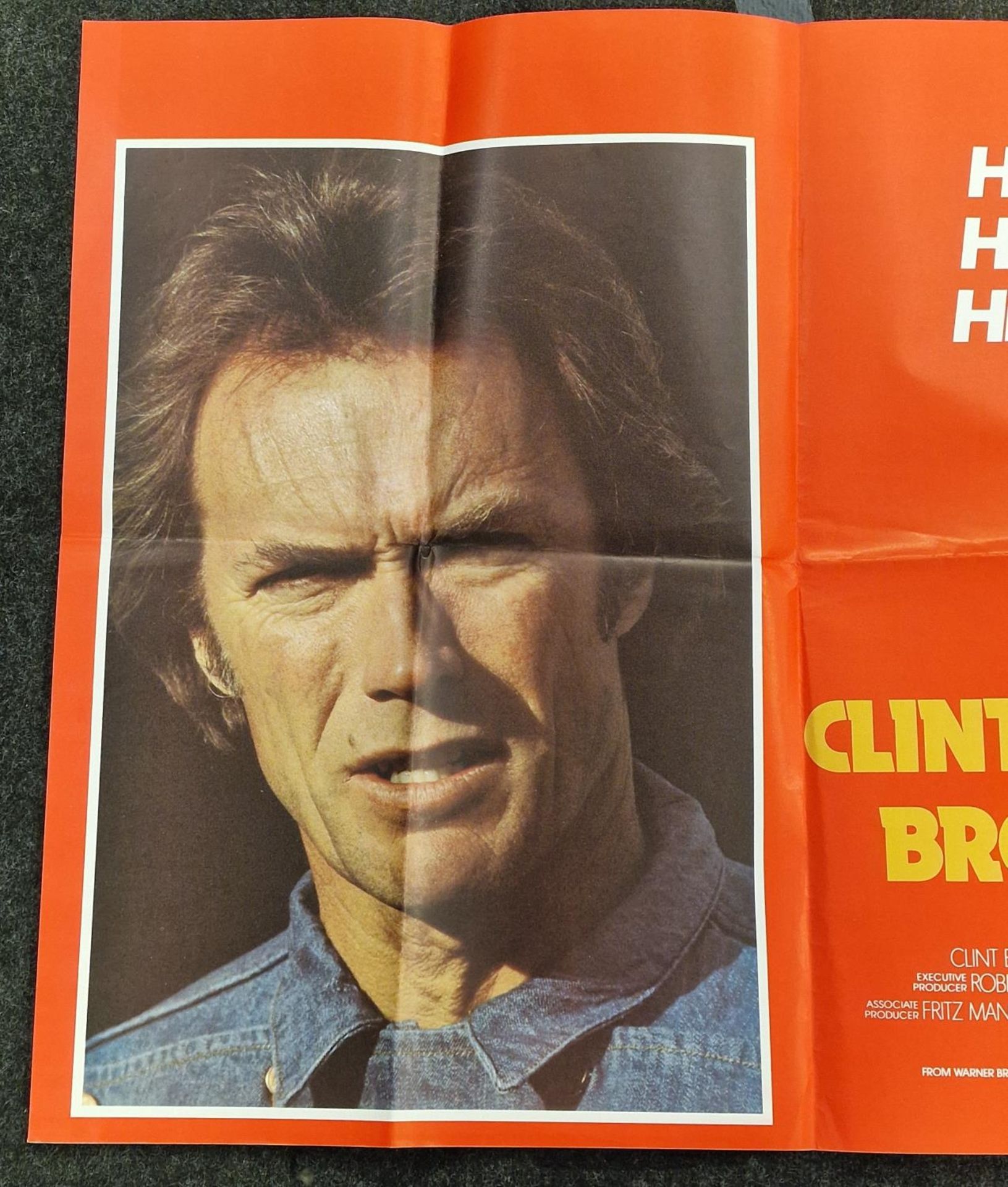 "Bronco Billy" original vintage folded quad film poster 1980 starring Clint Eastwood 40"x30". - Image 2 of 5