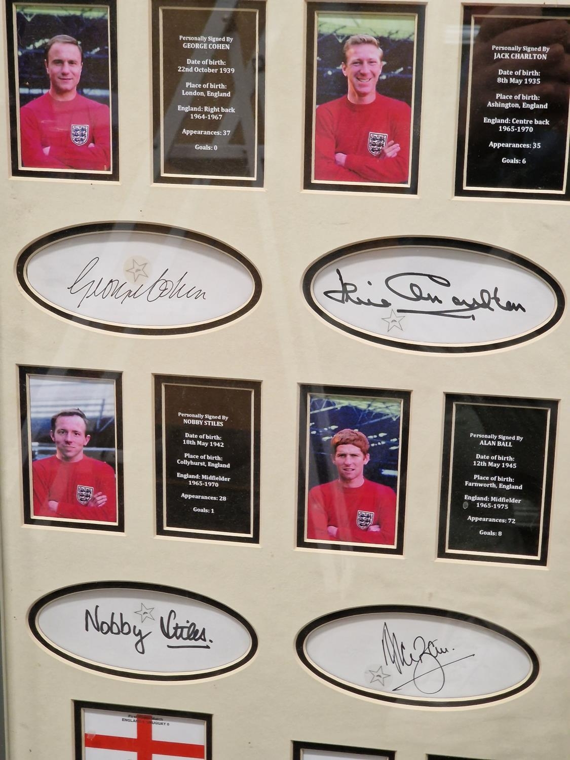 Framed world cup 1966 team real signature signed photographs with certificate of authenticity - Image 3 of 7