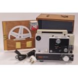 Eumig Mark 610 D vintage cine film projector in fitted wooden case.
