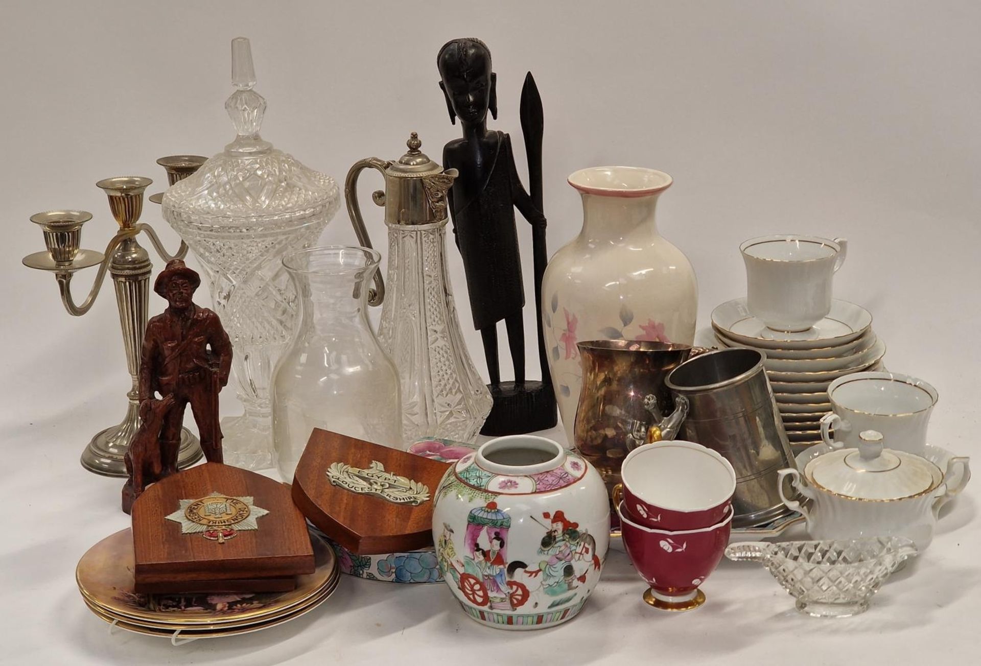 Miscellaneous items to include glassware, china, wooden items etc.