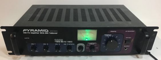 PYRAMID PA AMPLIFIER. This is model No. PA30S. Has rack mount ears and powers up when plugged in.