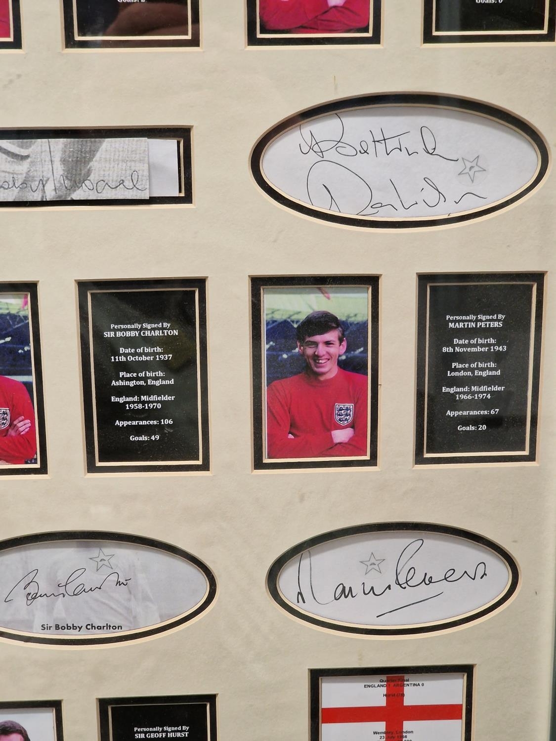 Framed world cup 1966 team real signature signed photographs with certificate of authenticity - Image 5 of 7