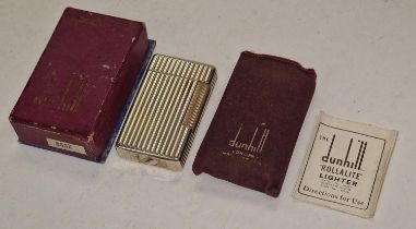 Dunhill "Rollalite" vintage 1960's lighter c/w original outer box, fabric slip case and