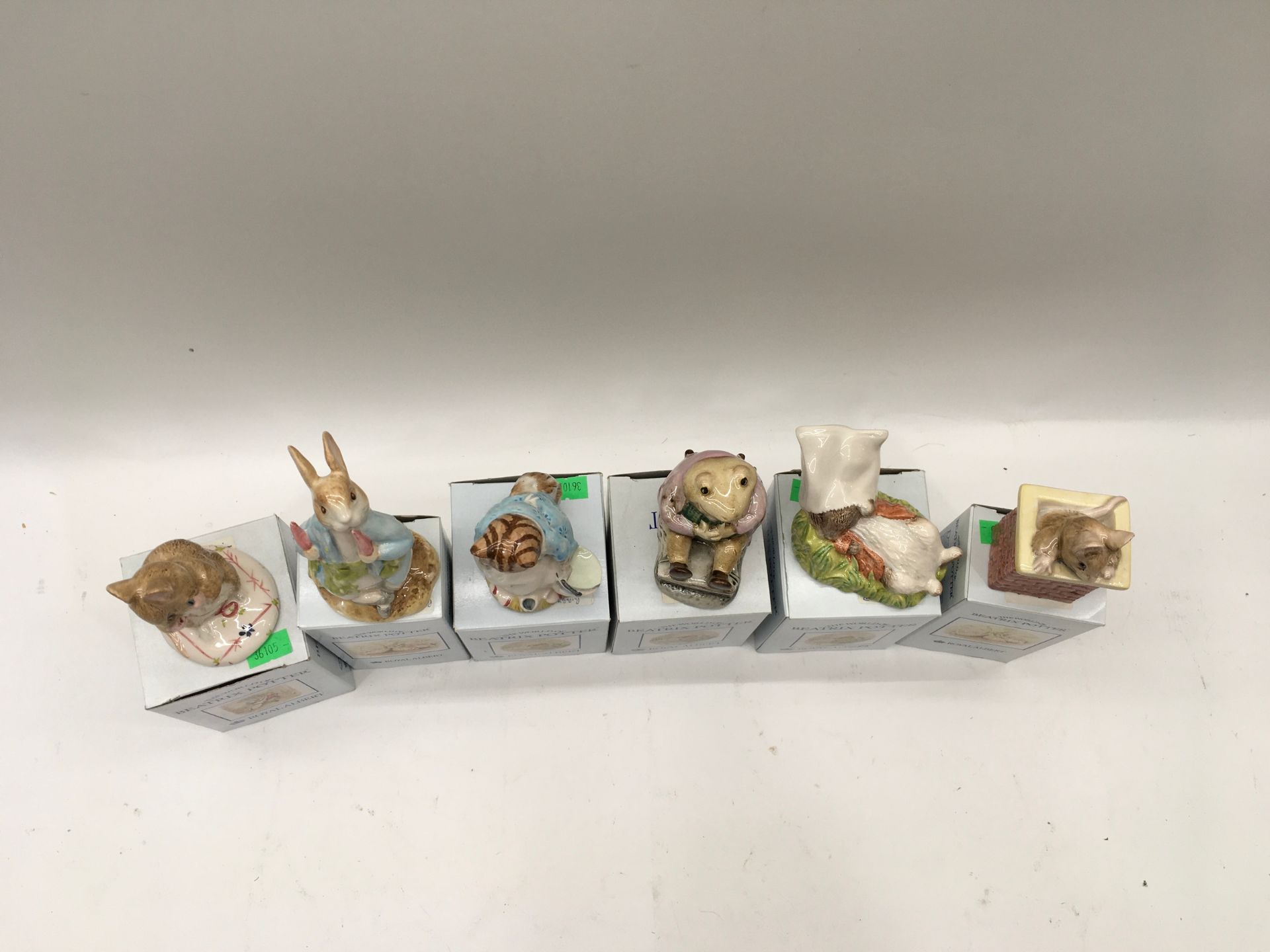 Six Royal Albert Beatrix Potter figures with boxes. - Image 2 of 2