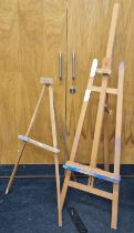 Two contemporary artists easels.