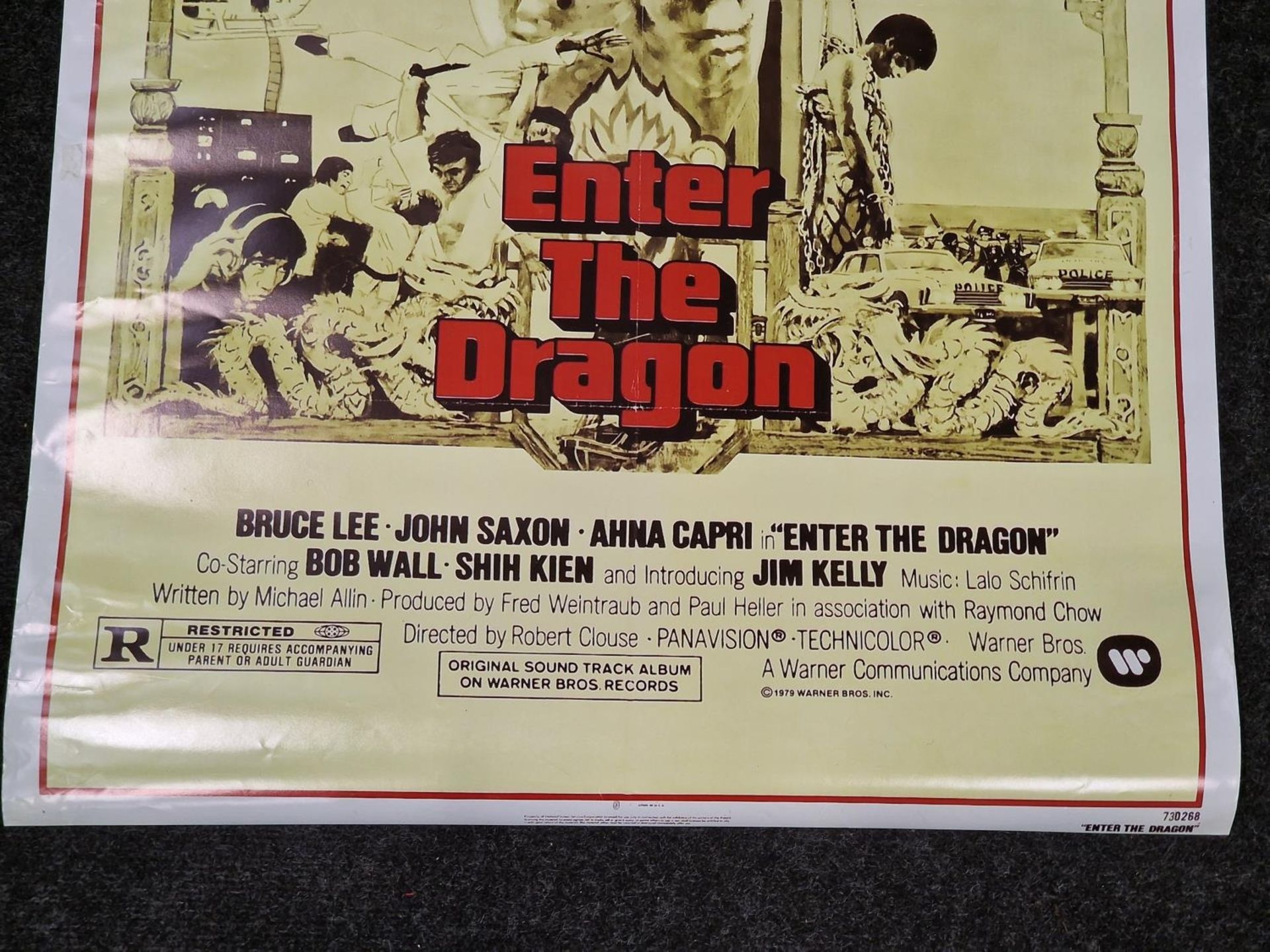 "Enter The Dragon" reproduction film poster starring Bruce Lee 39.5x27". - Image 2 of 3