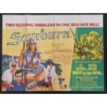 Double Bill "Sunburn/Shout at the Devil" original vintage folded quad film poster 1979 40"x30".
