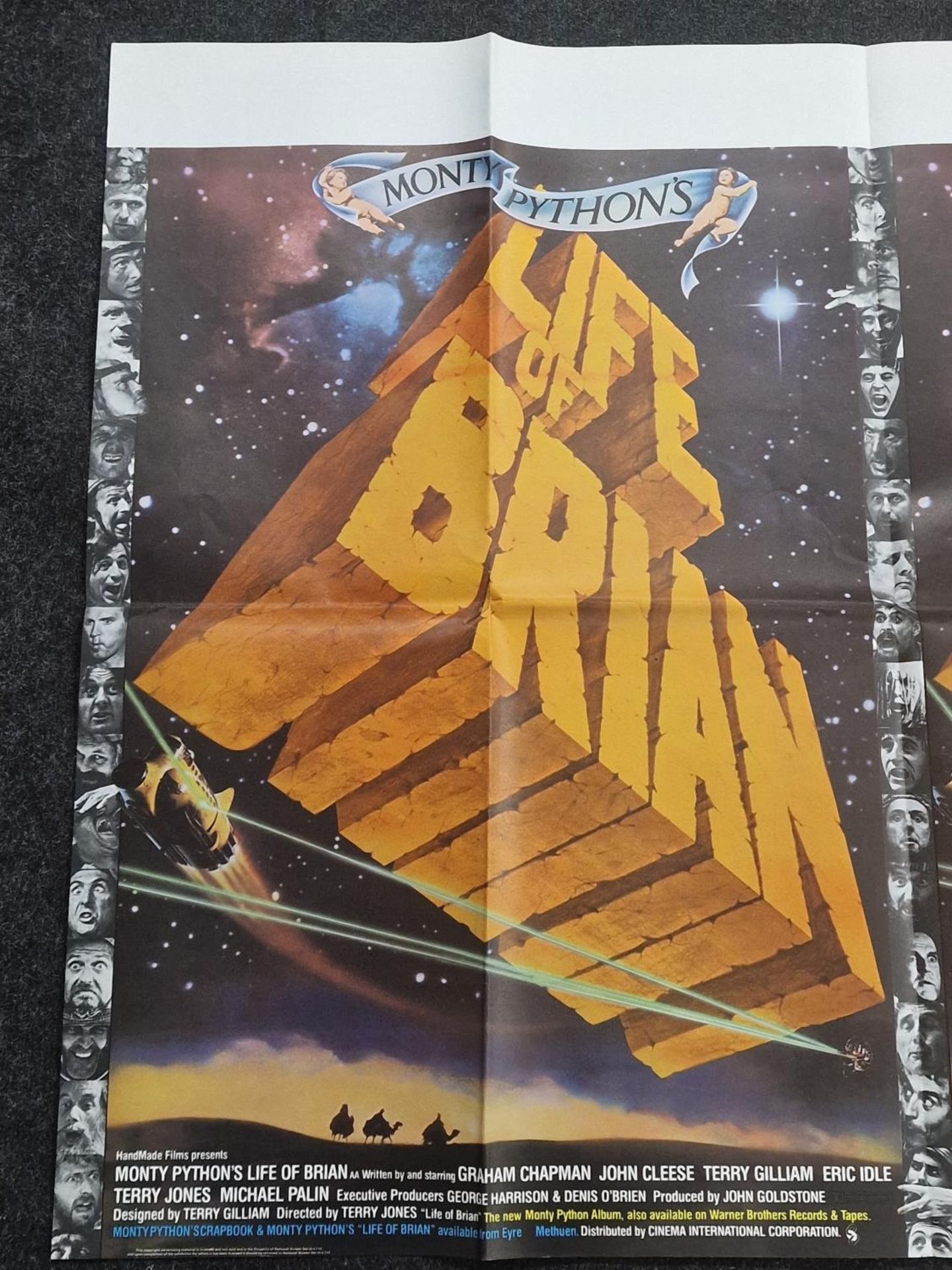 "Monty Python's Life of Brian" original vintage folded quad film poster 1979 starring Graham - Image 2 of 5