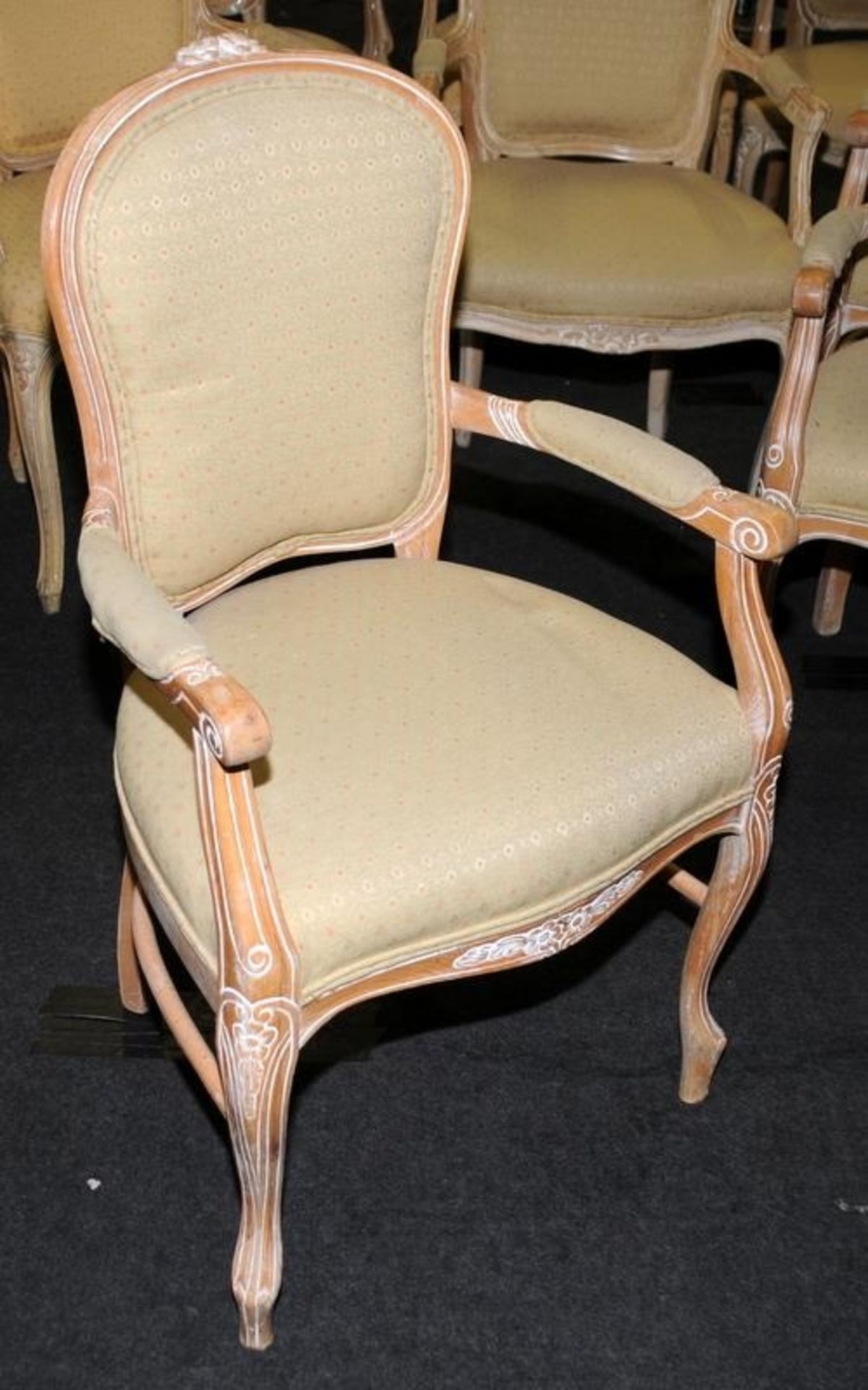 Set of eight French style carver dining chairs. - Image 2 of 3