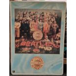 1987 Anabas large poster for The Beatles "Sgt. Peppers Lonely Hearts Club Band" mounted on a