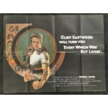 "Every Which Way But Loose" original vintage folded quad film poster 1978 starring Clint Eastwood