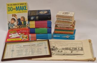 Collection of ephemera to include Harry Potter and vintage children's books, Weymouth related prints