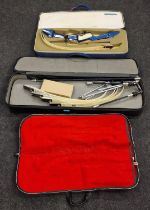 Collection of three cased bow's to include a Yamaha example.