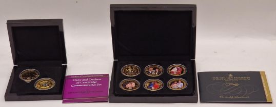 2 x Presentation coin sets The Duke and Duchess of Cambridge set and The Golden Moments William