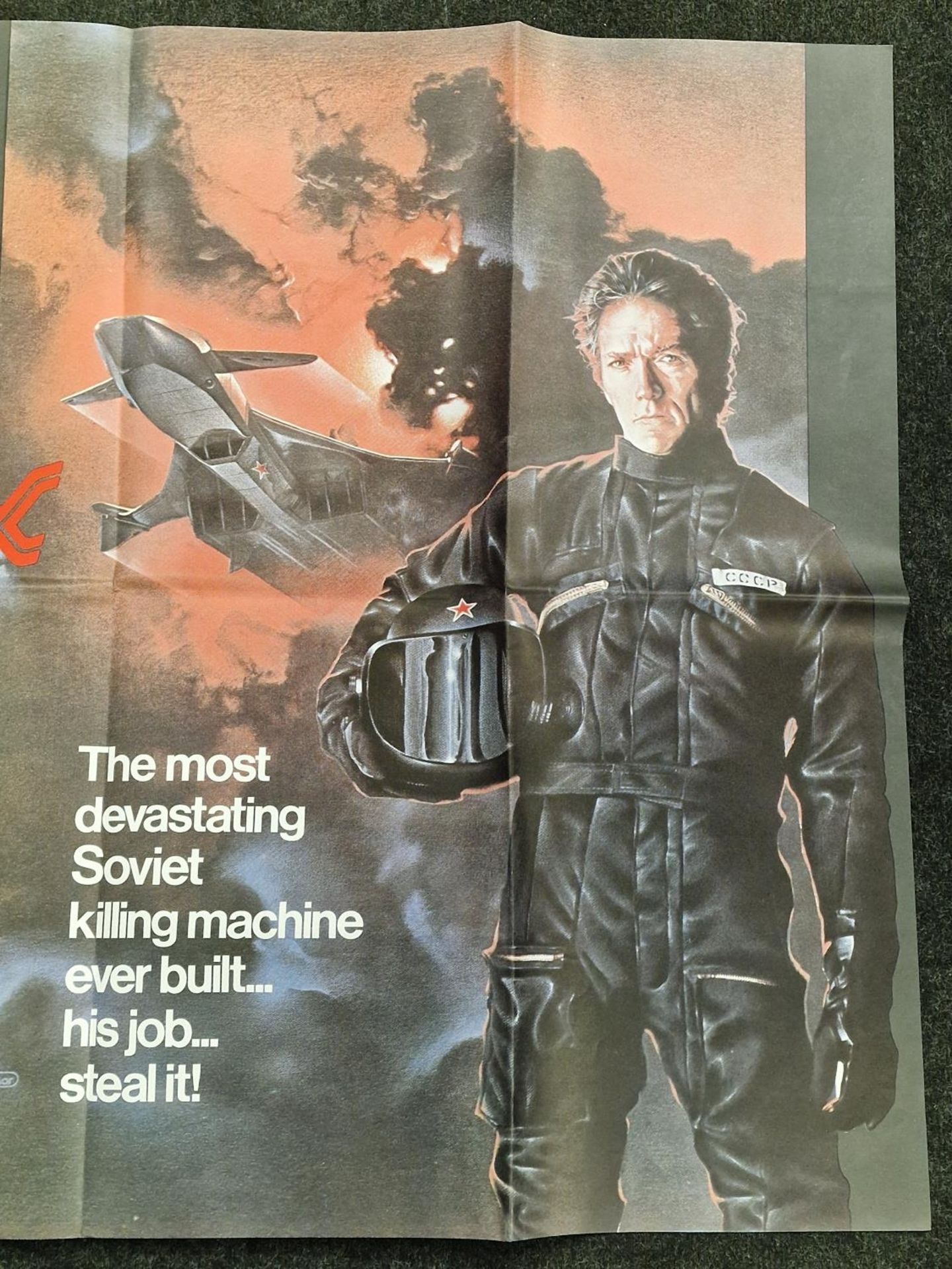 "Firefox" original vintage folded quad film poster 1982 starring Clint Eastwood 40"x30". - Image 3 of 5