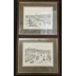 Local interest pair of framed and glazed Bournemouth limited edition prints each 51x44cm.