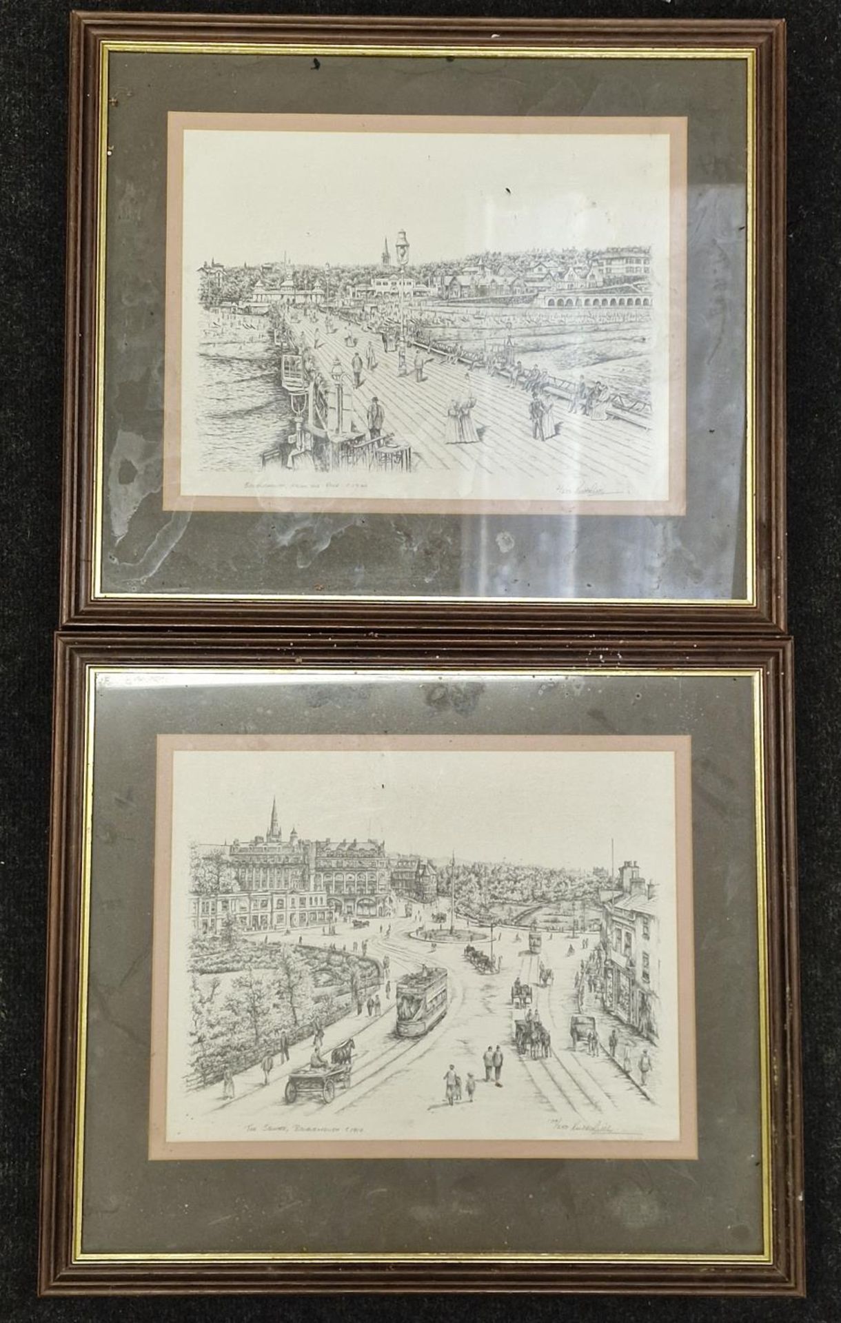 Local interest pair of framed and glazed Bournemouth limited edition prints each 51x44cm.