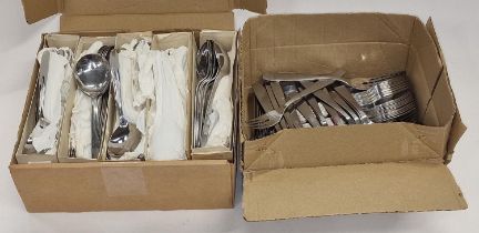 Vintage NOS cutlery: 5 dozen+ each Austrian Hackwerke Rasterfrij stainless steel fish knives & forks