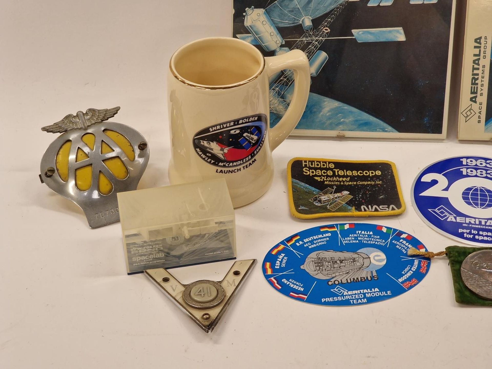 Mixed collectables relating mainly NASA and aircraft interest to include silver and other coins. - Image 3 of 4