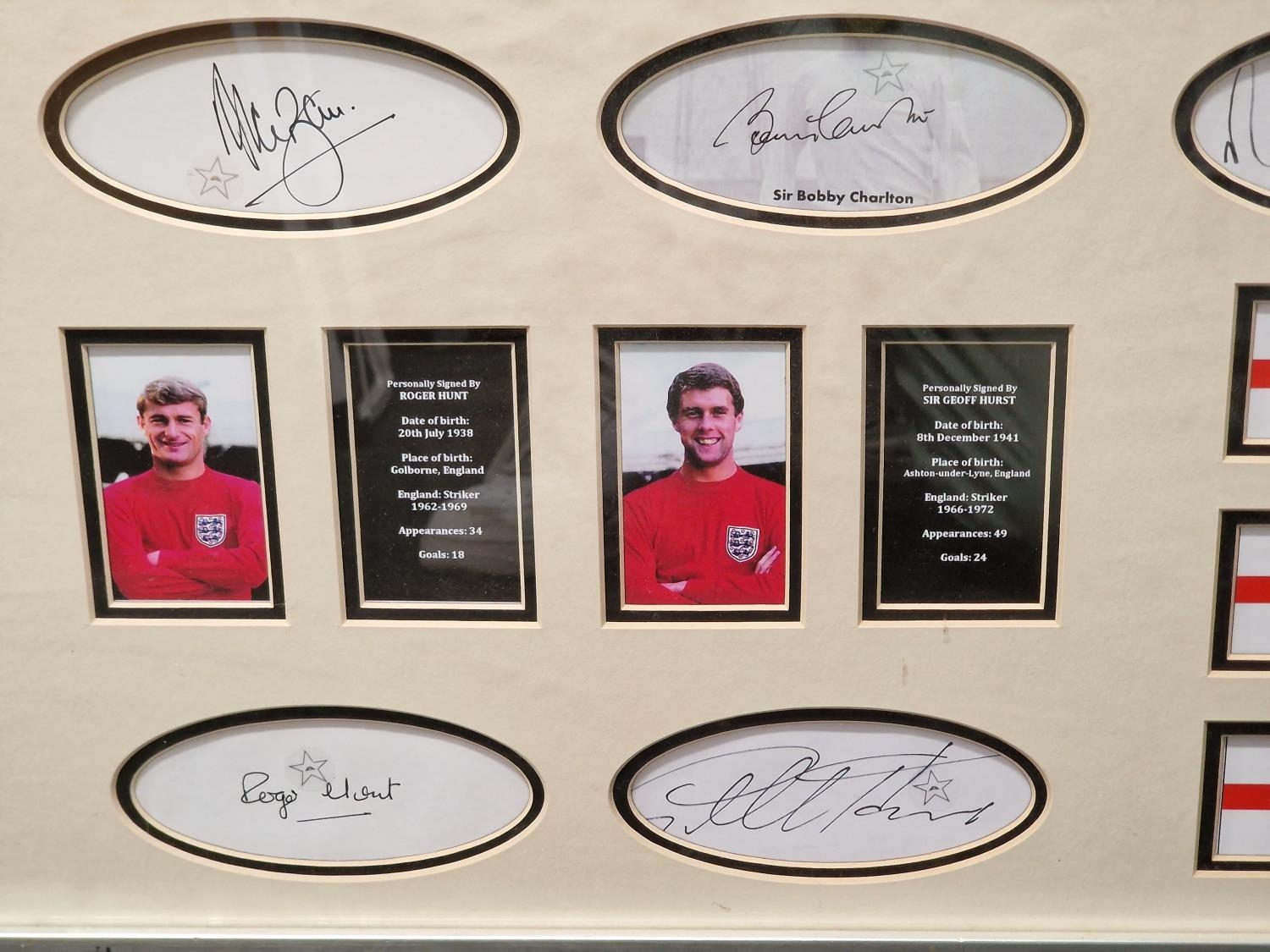 Framed world cup 1966 team real signature signed photographs with certificate of authenticity - Image 2 of 7
