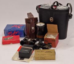 Mixed lot to include binoculars, Opera glasses, camera related items etc.