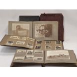 A good collection of early 20th century homemade black and white photograph albums to include some