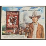 "Bronco Billy" original vintage folded quad film poster 1980 starring Clint Eastwood 40"x30".