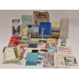 Collection of vintage travel brochures and information leaflets from around the world mostly