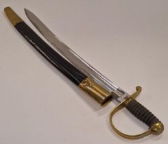 A British Victorian police constabulary cutlass c.1850-1890 68cm in length.