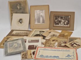 Large collection of antique Victorian and other photographs some with military interest together