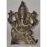 925 silver model of the Indian god Lord Ganesh makers mark VBJ weight 500g
