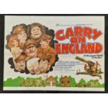 "Carry On England" original vintage film poster 1976 starring Kenneth Connor, Windsor Davies, Melvyn