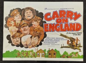 "Carry On England" original vintage film poster 1976 starring Kenneth Connor, Windsor Davies, Melvyn