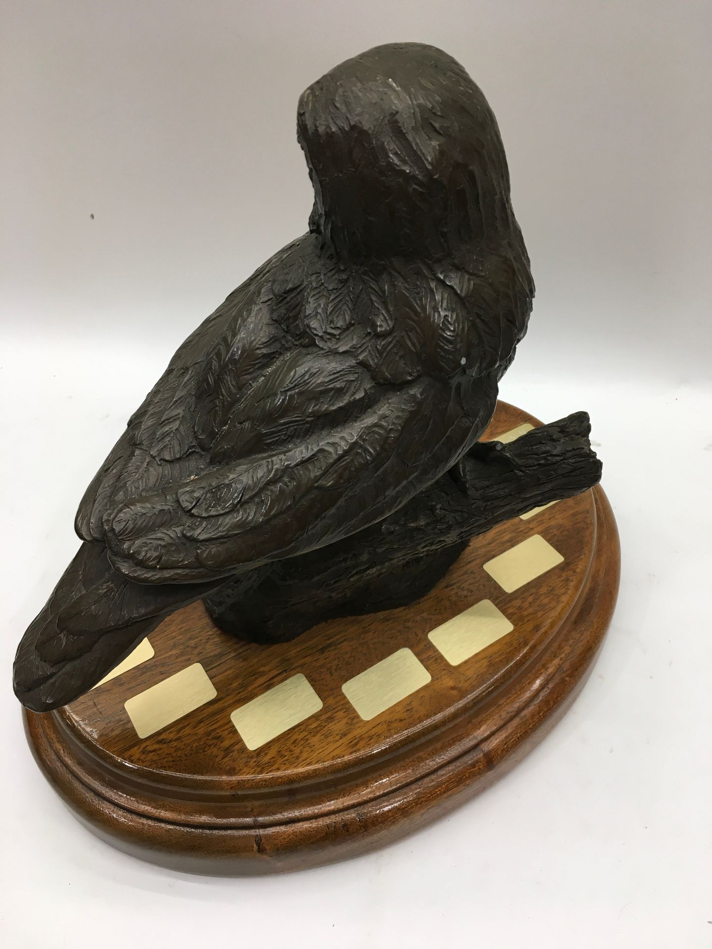 A bronzed owl trophy. - Image 2 of 2