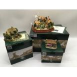 Lilliput Lane 'The village green L2558' limited Edition No. 0807 T/W Bear Necessities L2452 and