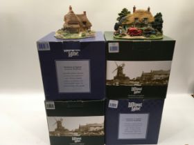 Four Lilliput lane to include Pen Pals L2241, Gertrudes Garden, Sweets and Treats L2315, Summer Days