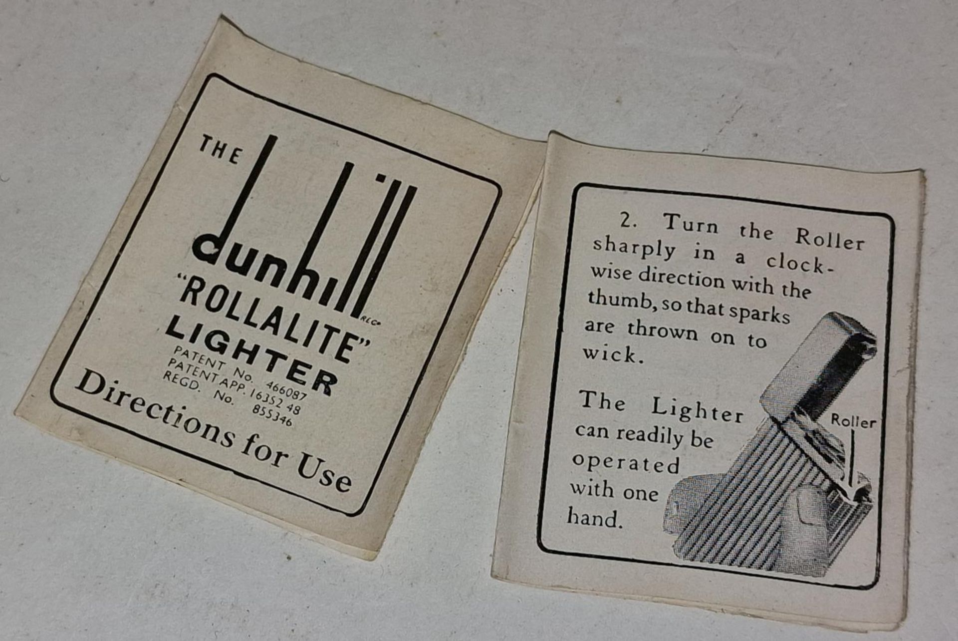 Dunhill "Rollalite" vintage 1960's lighter c/w original outer box, fabric slip case and - Image 4 of 4