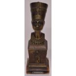 An early bronze bust of Nefertiti circa 1920/30.