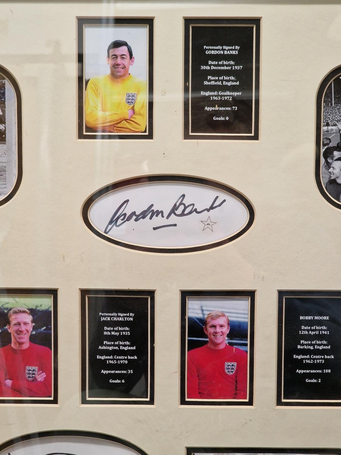 Framed world cup 1966 team real signature signed photographs with certificate of authenticity - Image 4 of 7