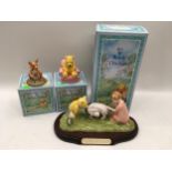 Three Royal Doulton The Winnie the Pooh collection figures.