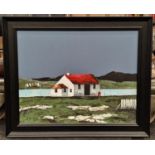 Framed contemporary Scottish oil on board painting signed "Stemer" 59x49cm.