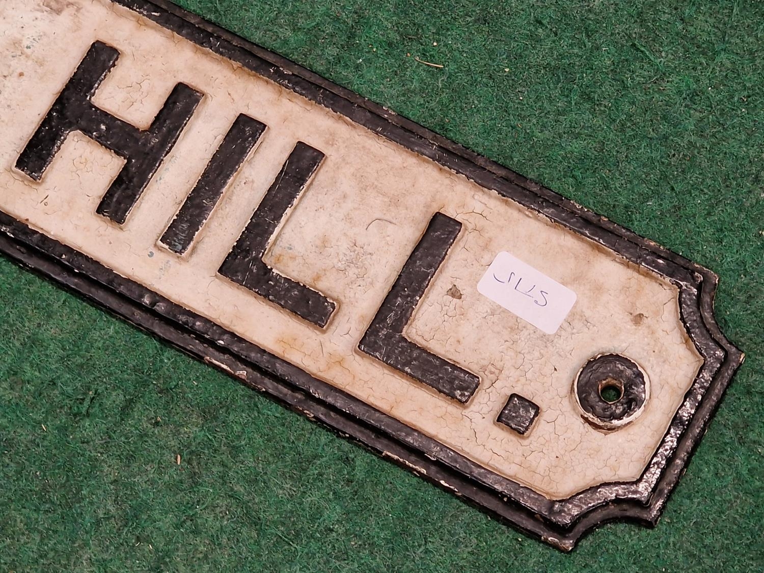 An Original cast metal road sign "Church Hill" 90x15cm - Image 3 of 4